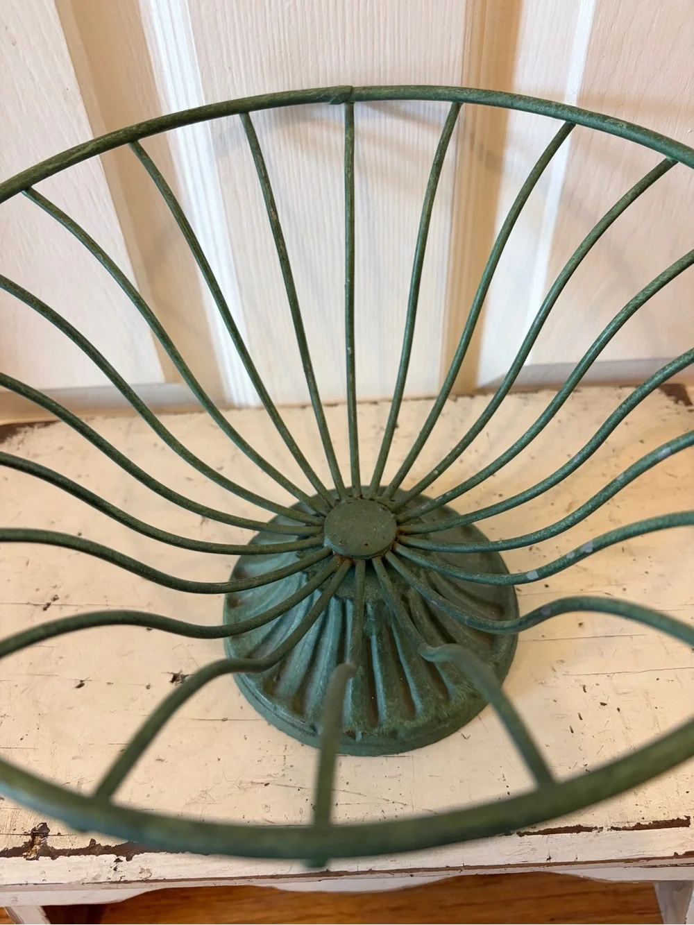 Decorative Green Metal Basket